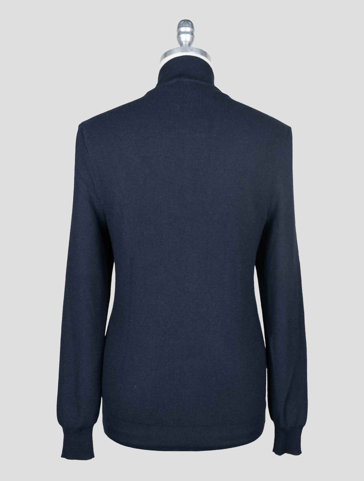 Isaia Blue Navy Silk Cashmere Sweater Full Zip 3