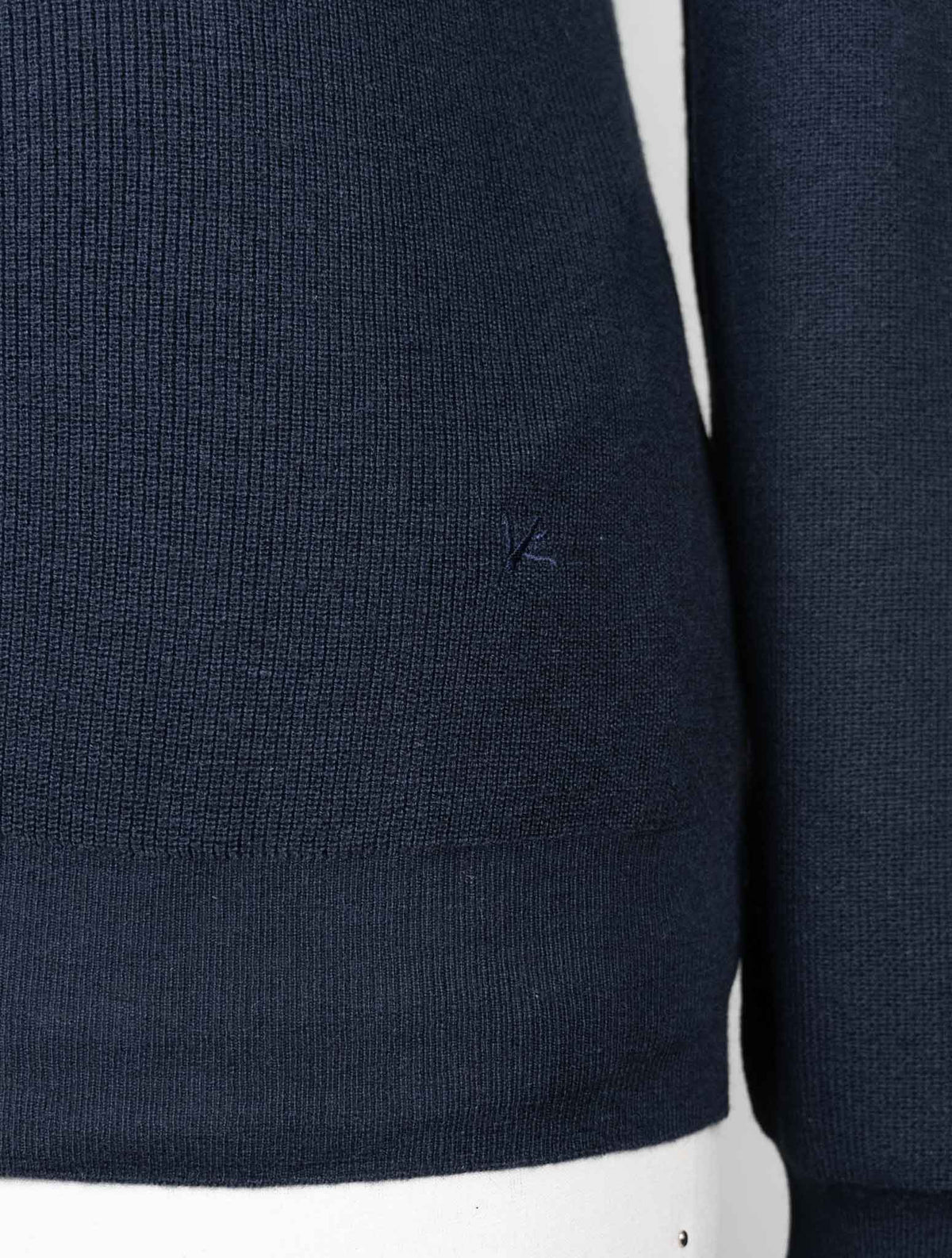 Isaia Blue Navy Silk Cashmere Sweater Full Zip 5
