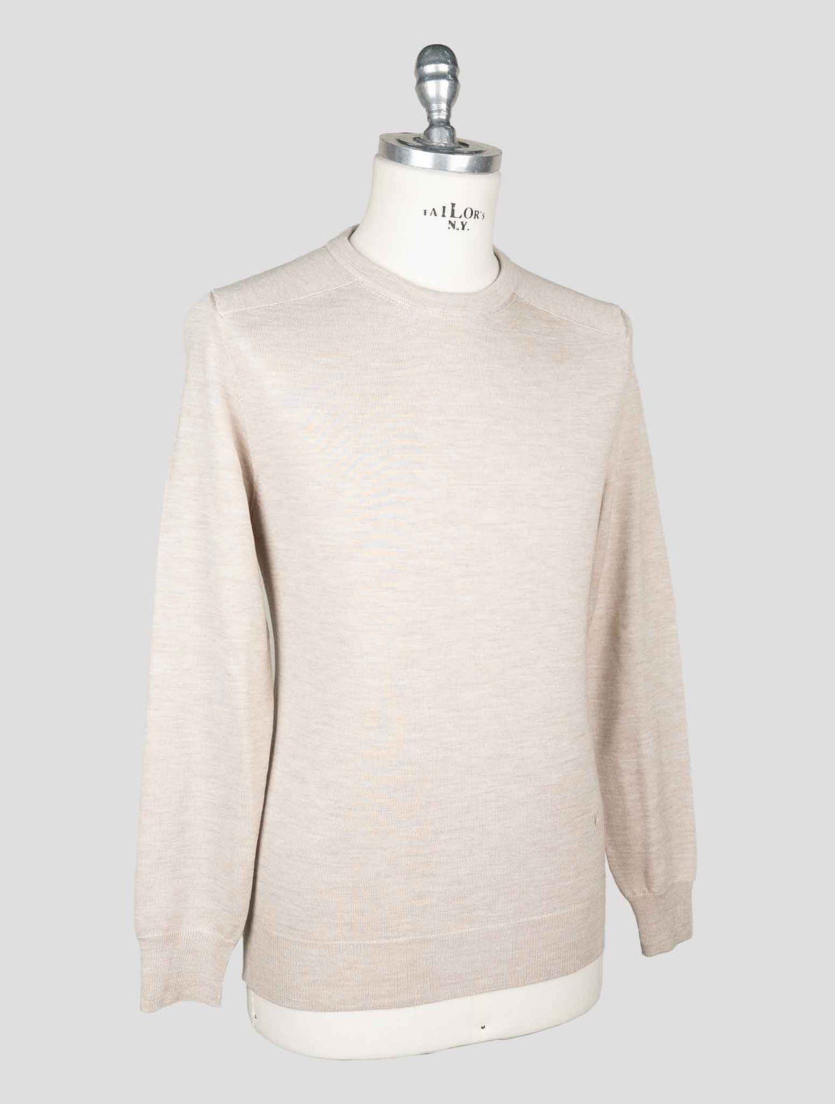 Isaia Beige Wool Silk Cashmere Sweater Crewneck 2