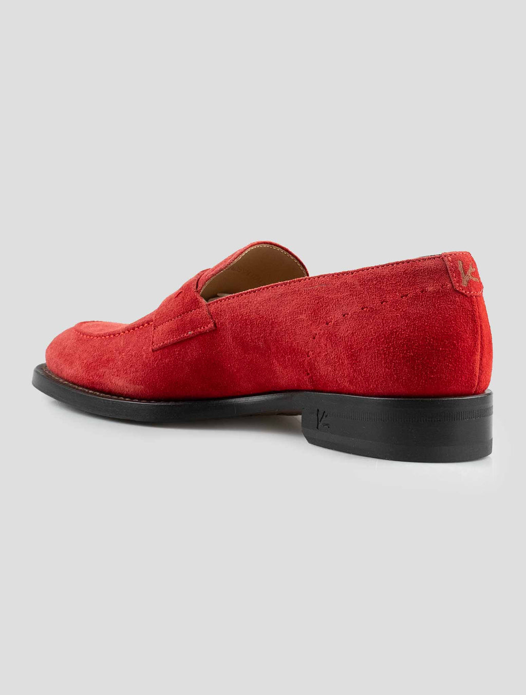Isaia Red Leather Suede Loafers 3