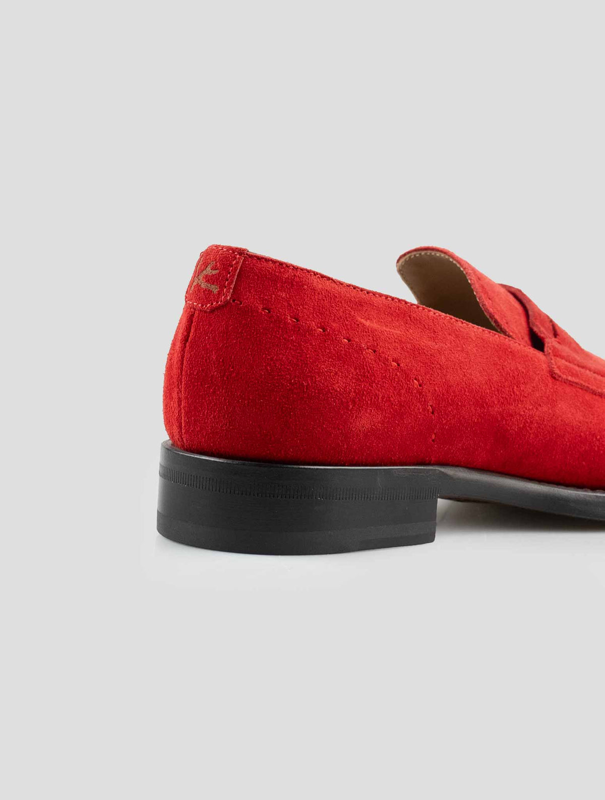 Isaia Red Leather Suede Loafers 4