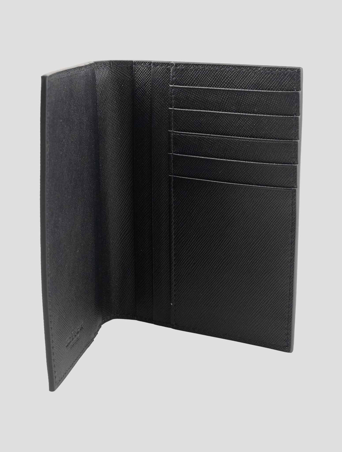 Kiton Black Leather Passport Holder 3
