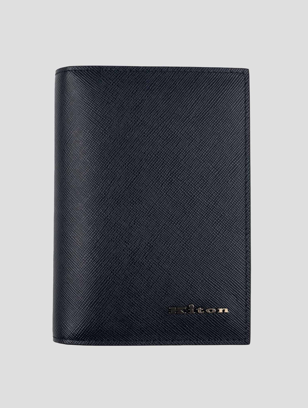 Kiton Blue Leather Passport Holder 1