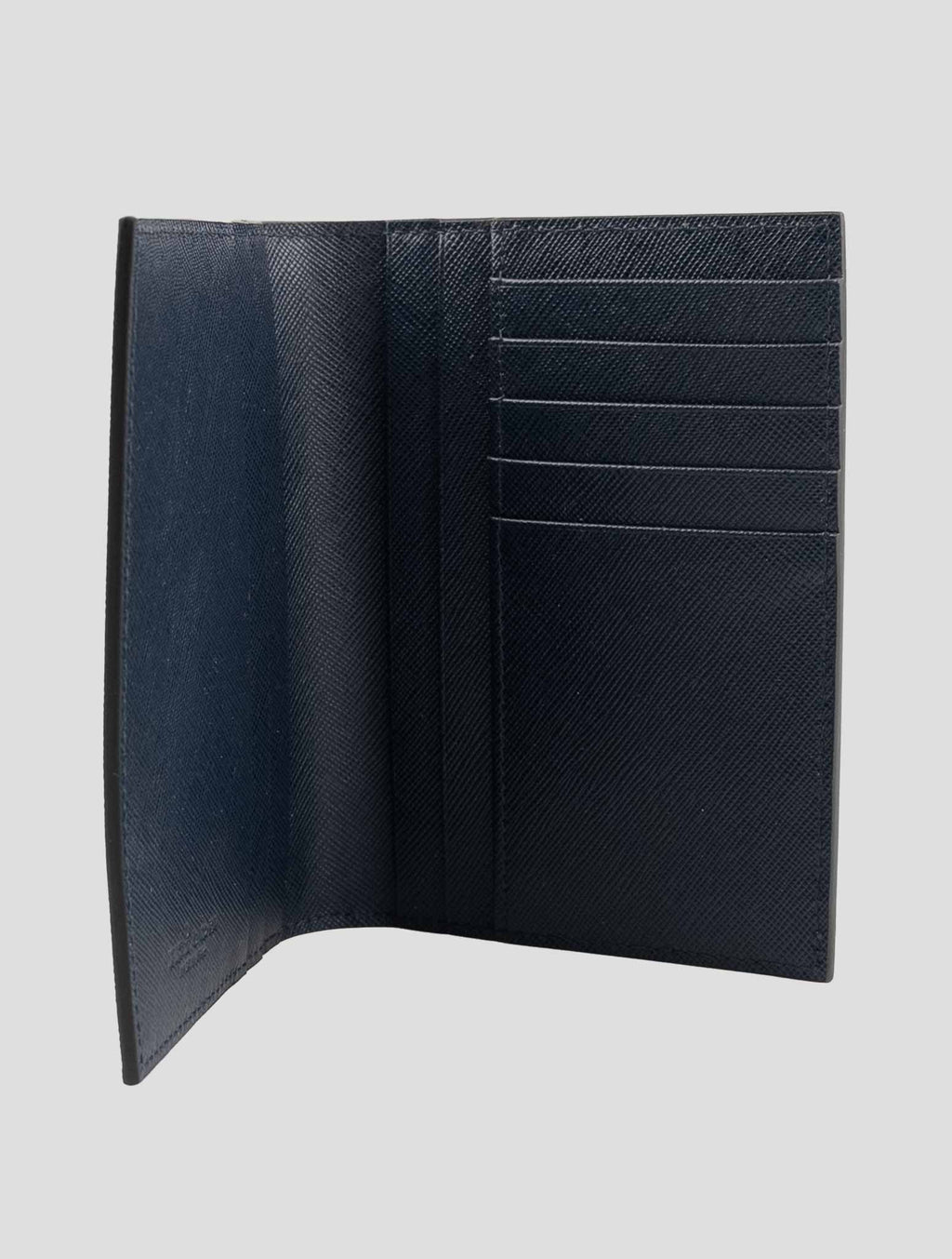 Kiton Blue Leather Passport Holder 4