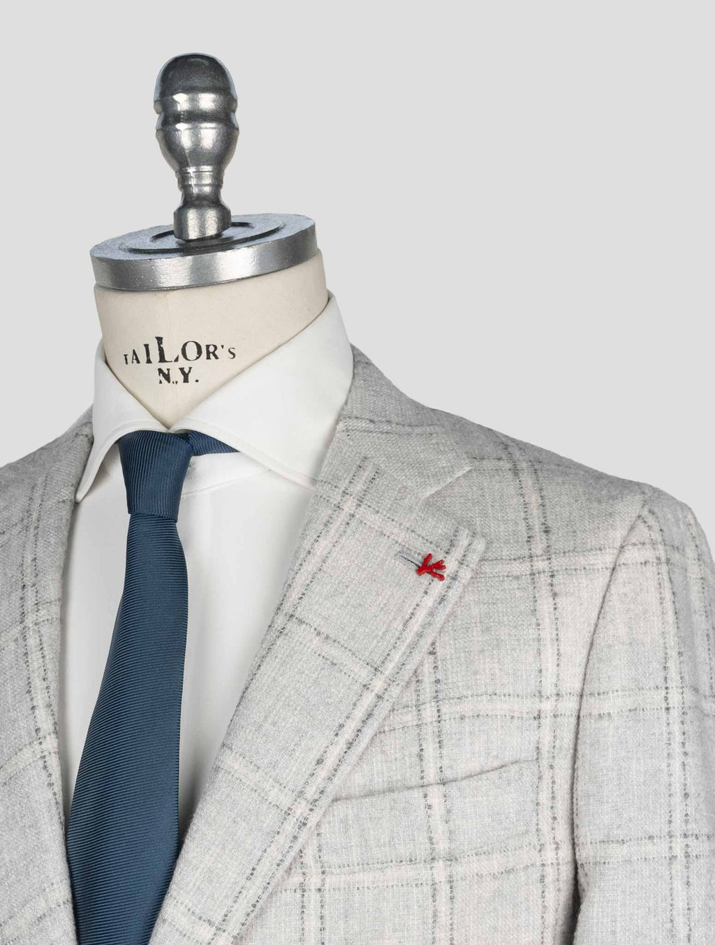 Isaia Light Gray Cashmere Silk Blazer 5