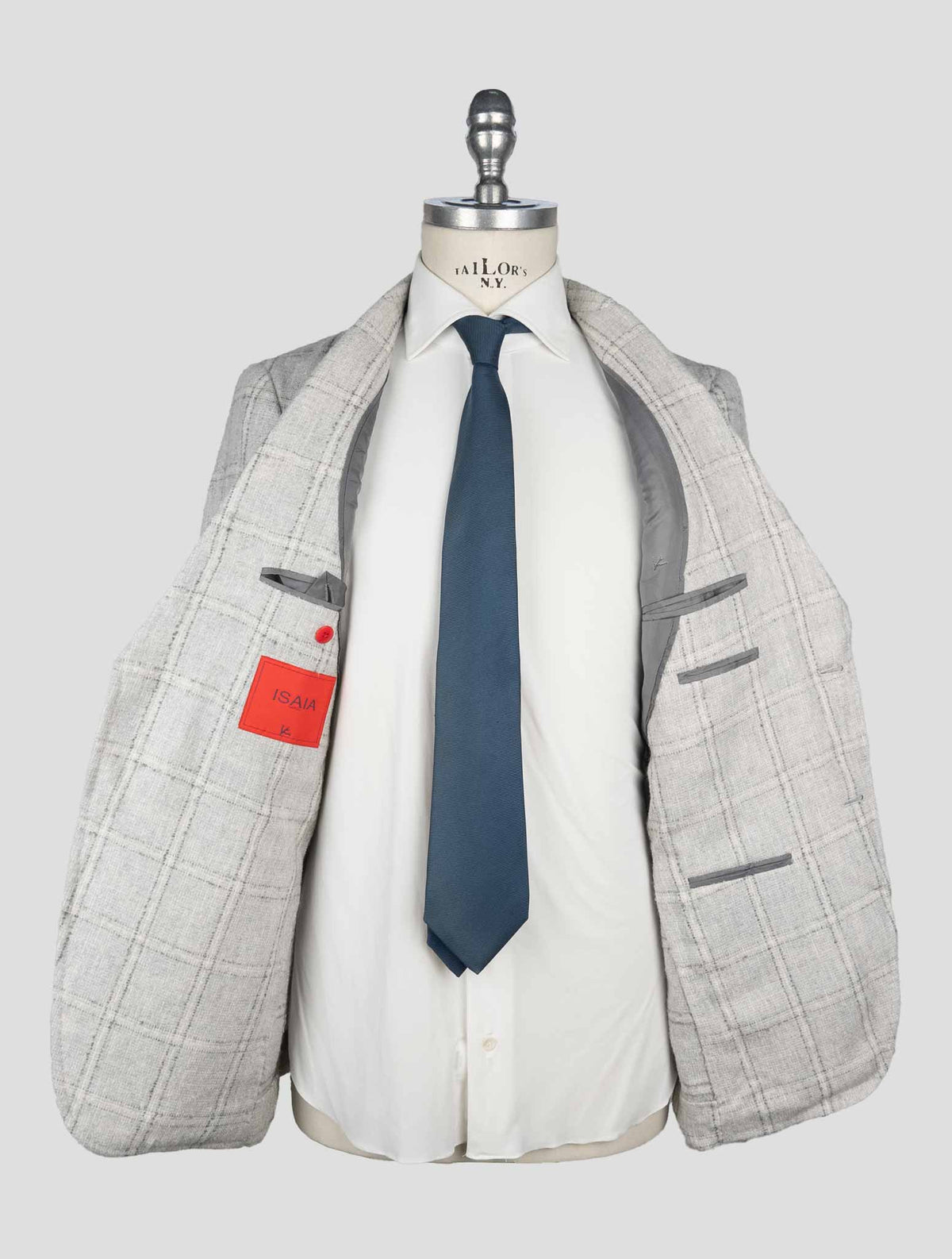 Isaia Light Gray Cashmere Silk Blazer 6