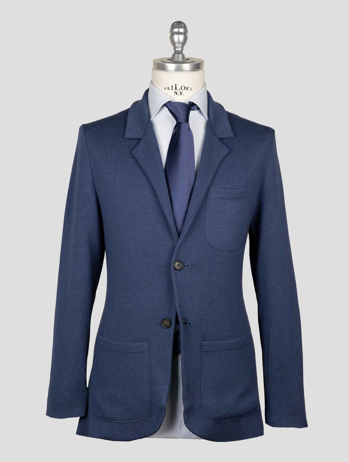 Isaia Blue Wool Silk Cashmere Blazer 1