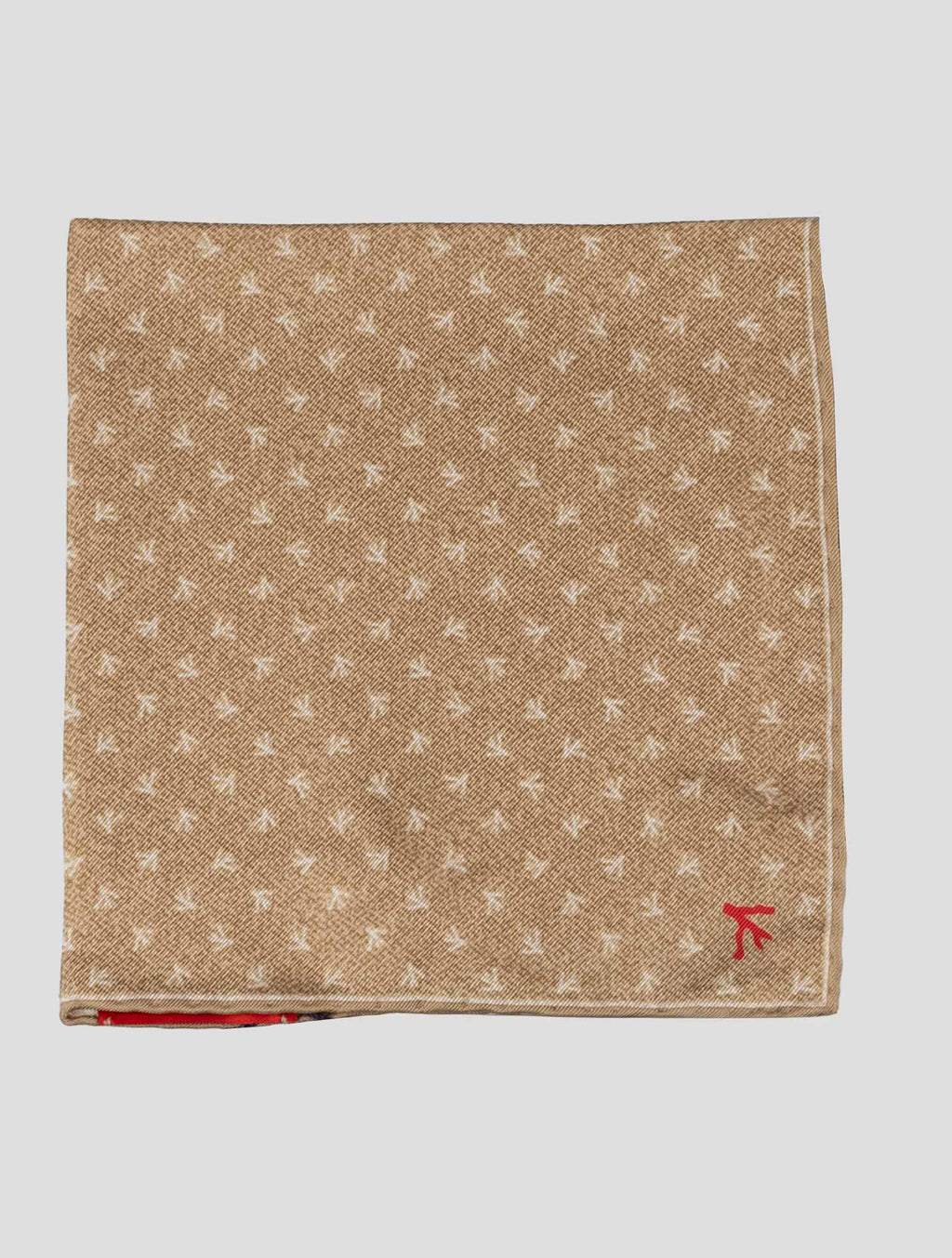 Isaia Beige Silk Tie 1