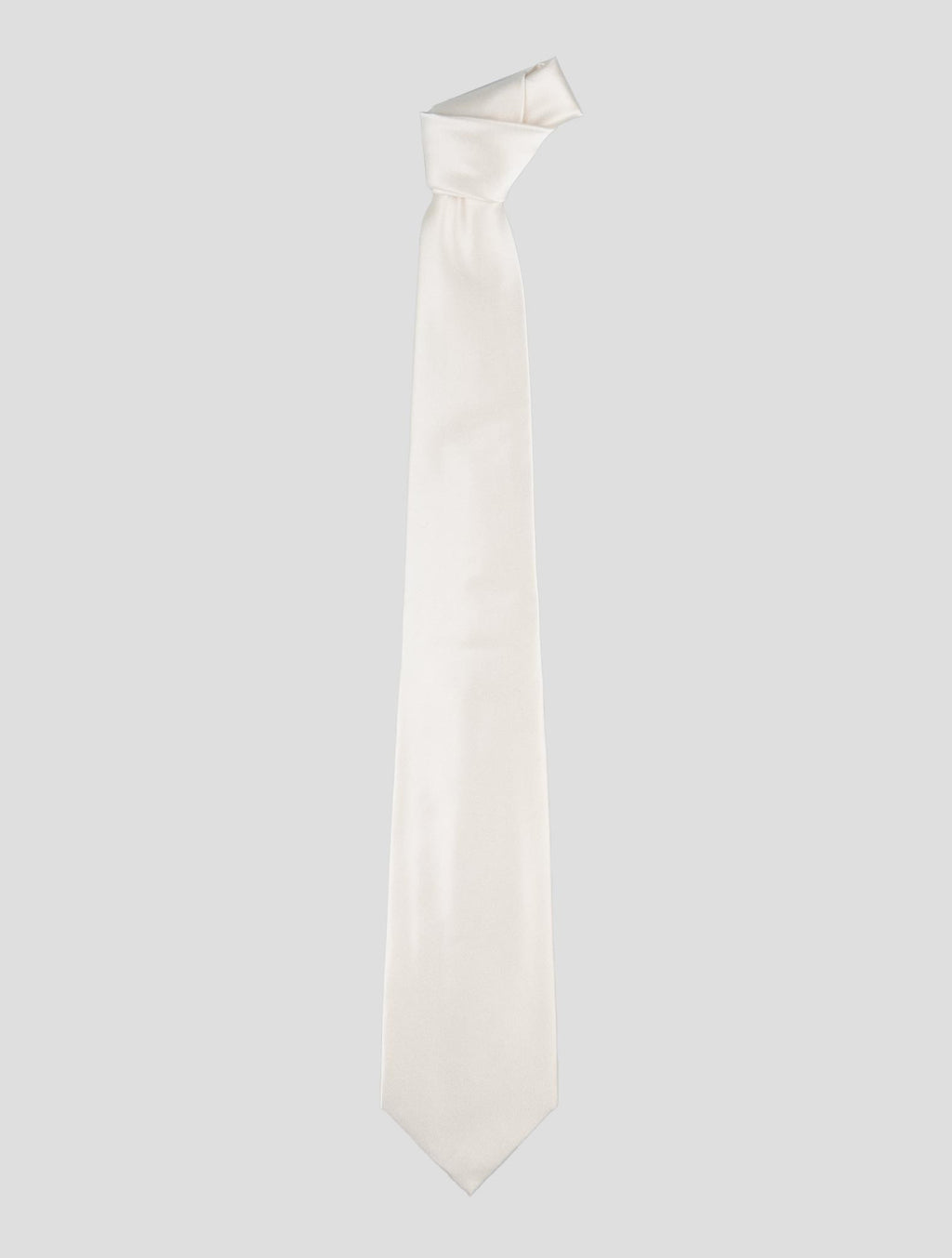 Isaia White Silk Tie 1