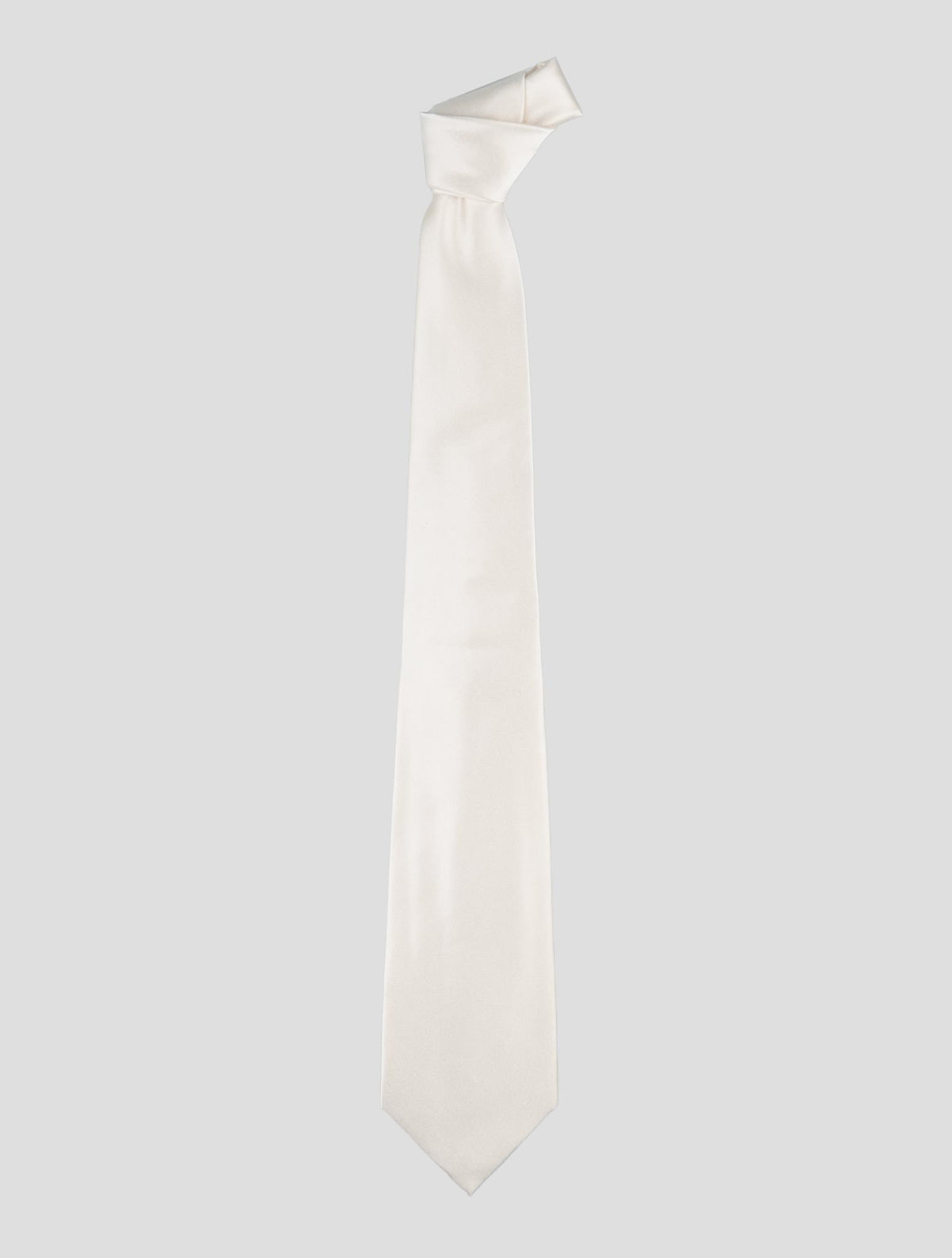 Isaia White Silk Tie 1