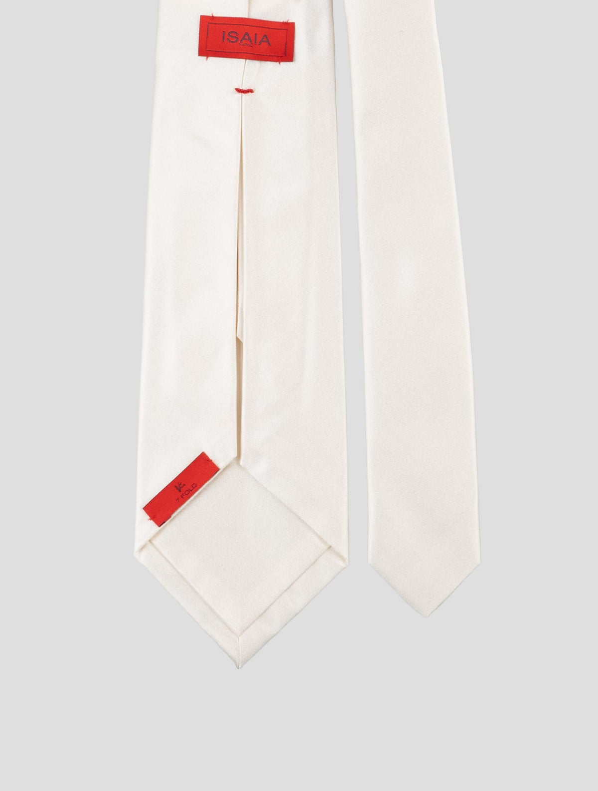 Isaia White Silk Tie 3