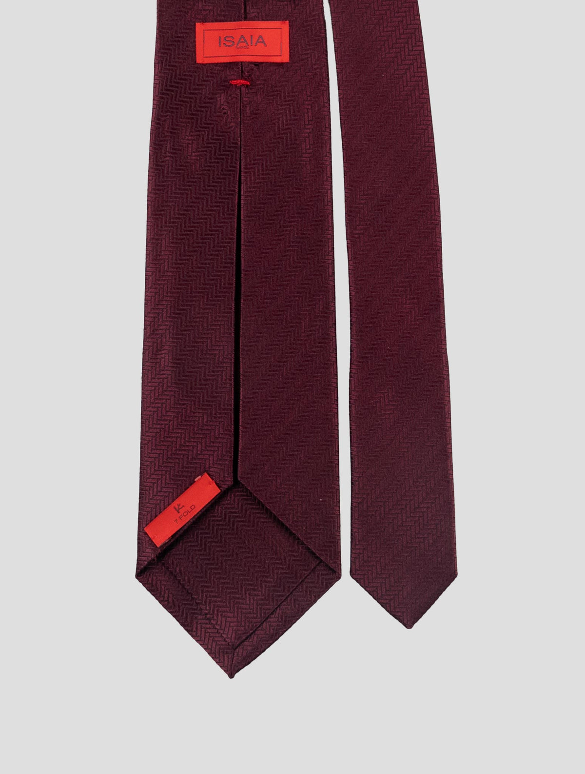 Isaia Burgundy Silk Tie 3