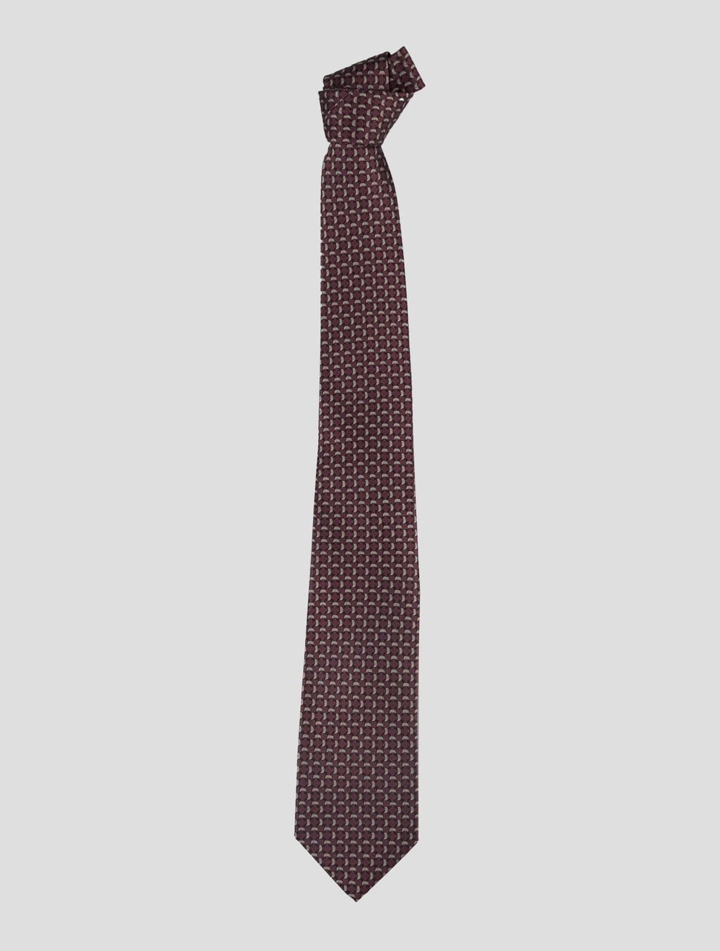 Isaia Burgundy Silk Tie 1