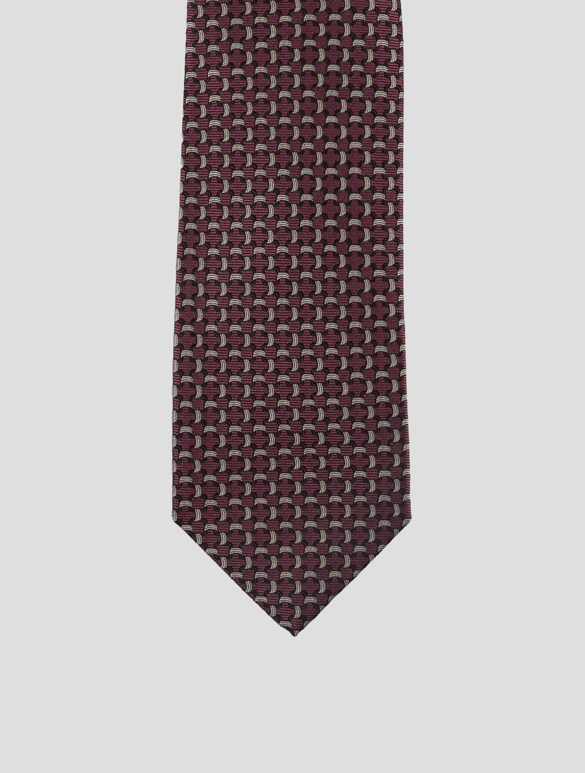Isaia Burgundy Silk Tie 2