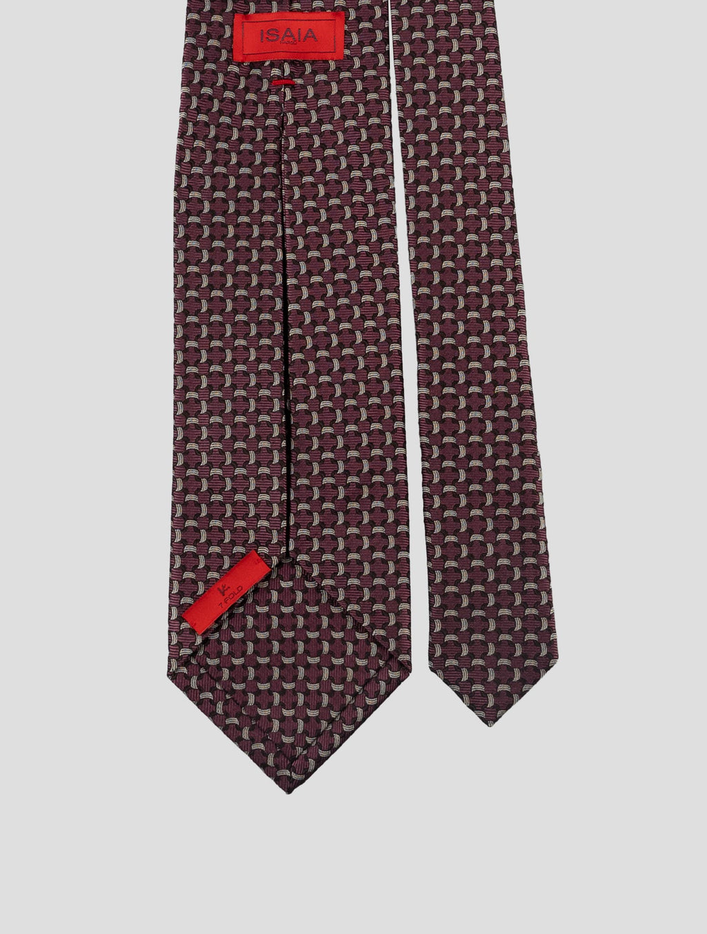 Isaia Burgundy Silk Tie 3