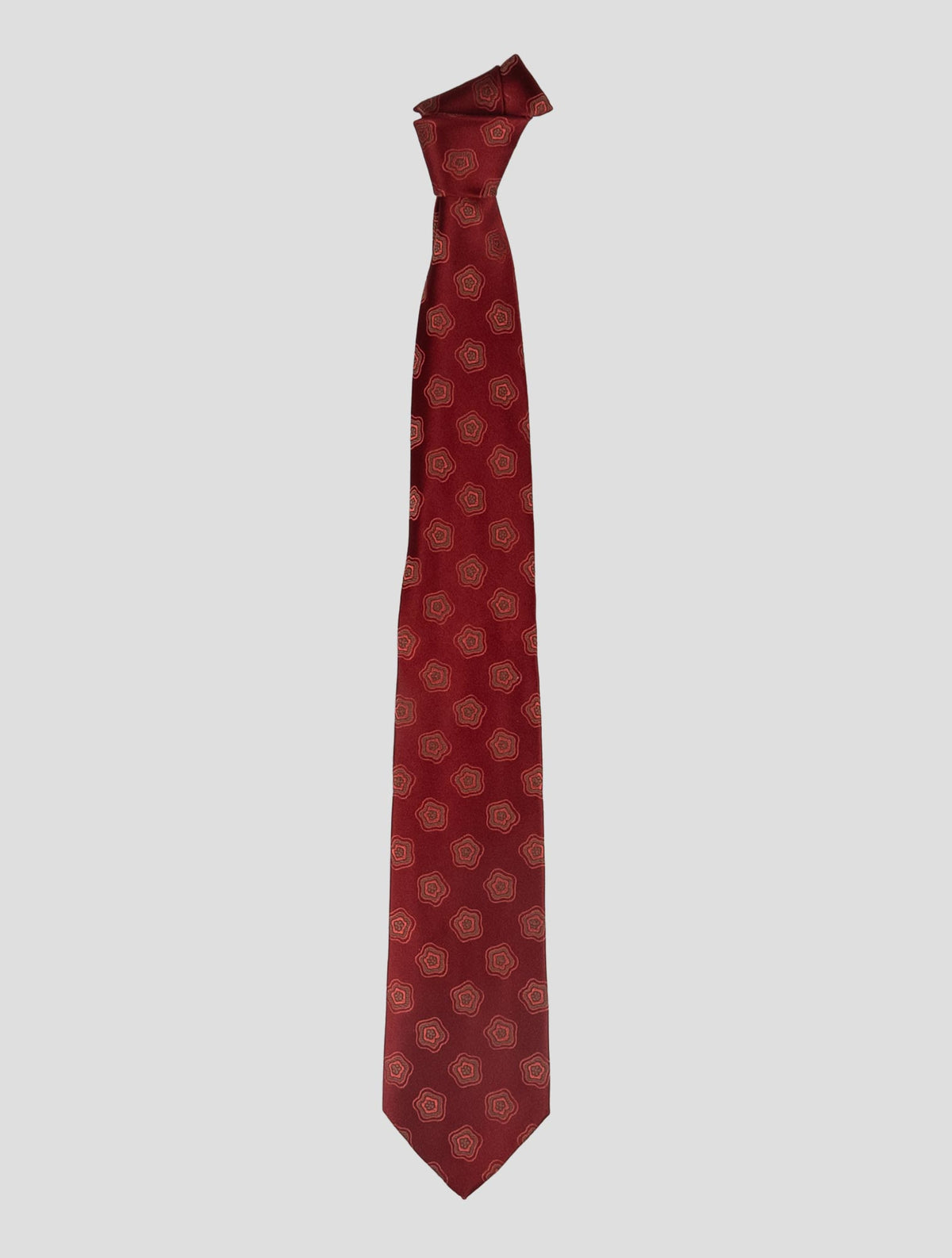 Isaia Red Silk Tie 1