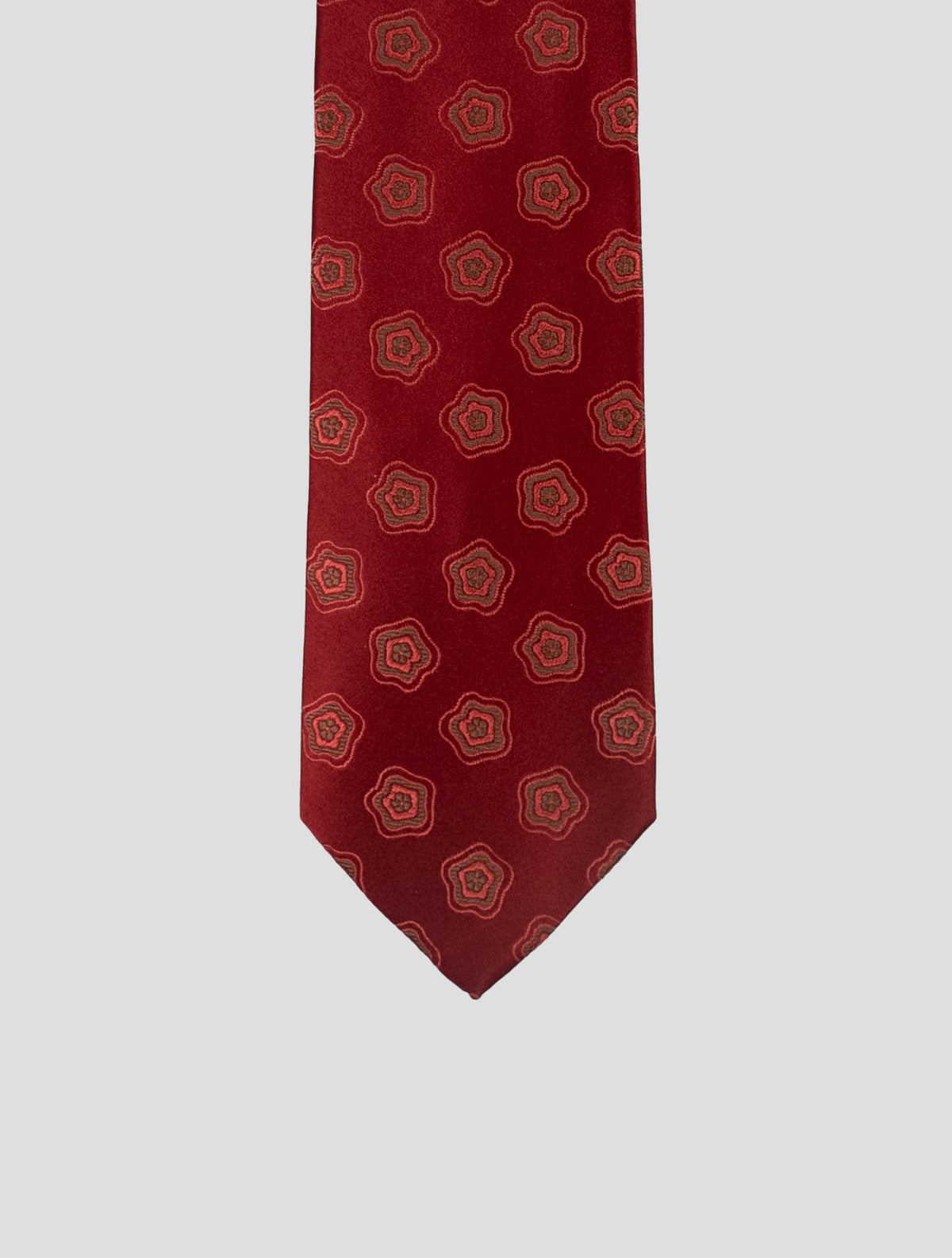 Isaia Red Silk Tie 2