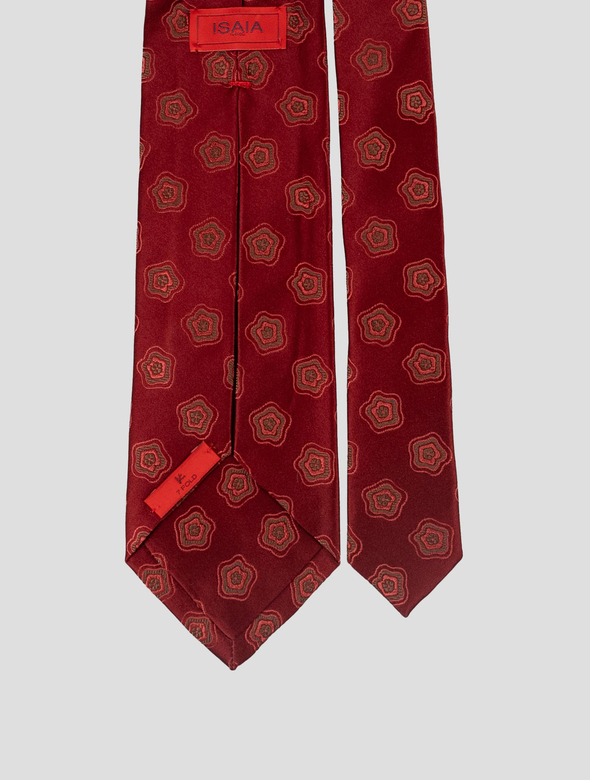 Isaia Red Silk Tie 3