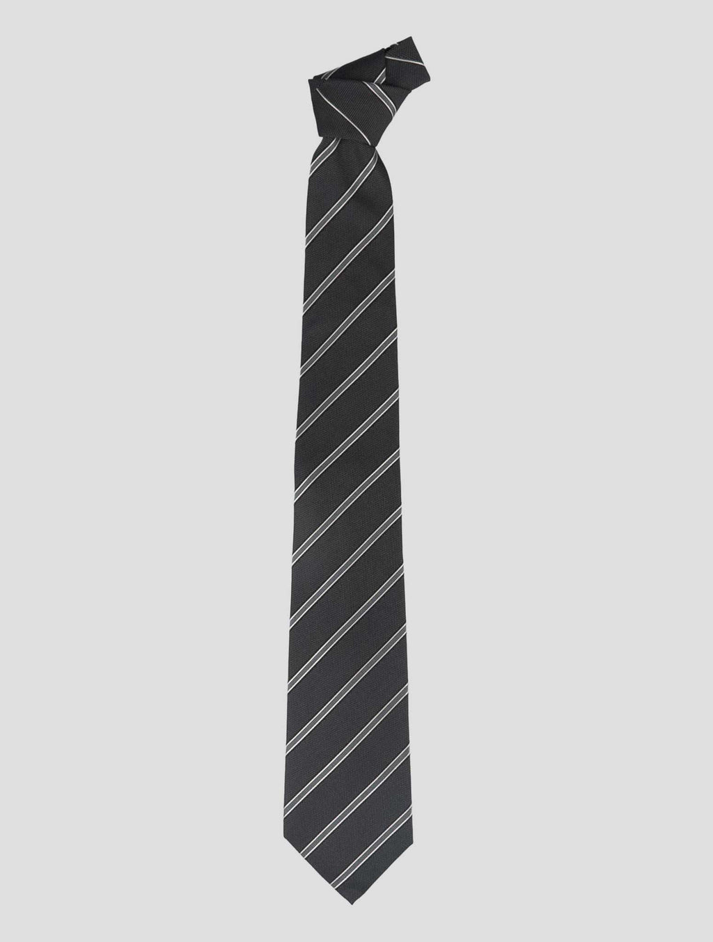 Isaia Dark Gray Silk Tie 1