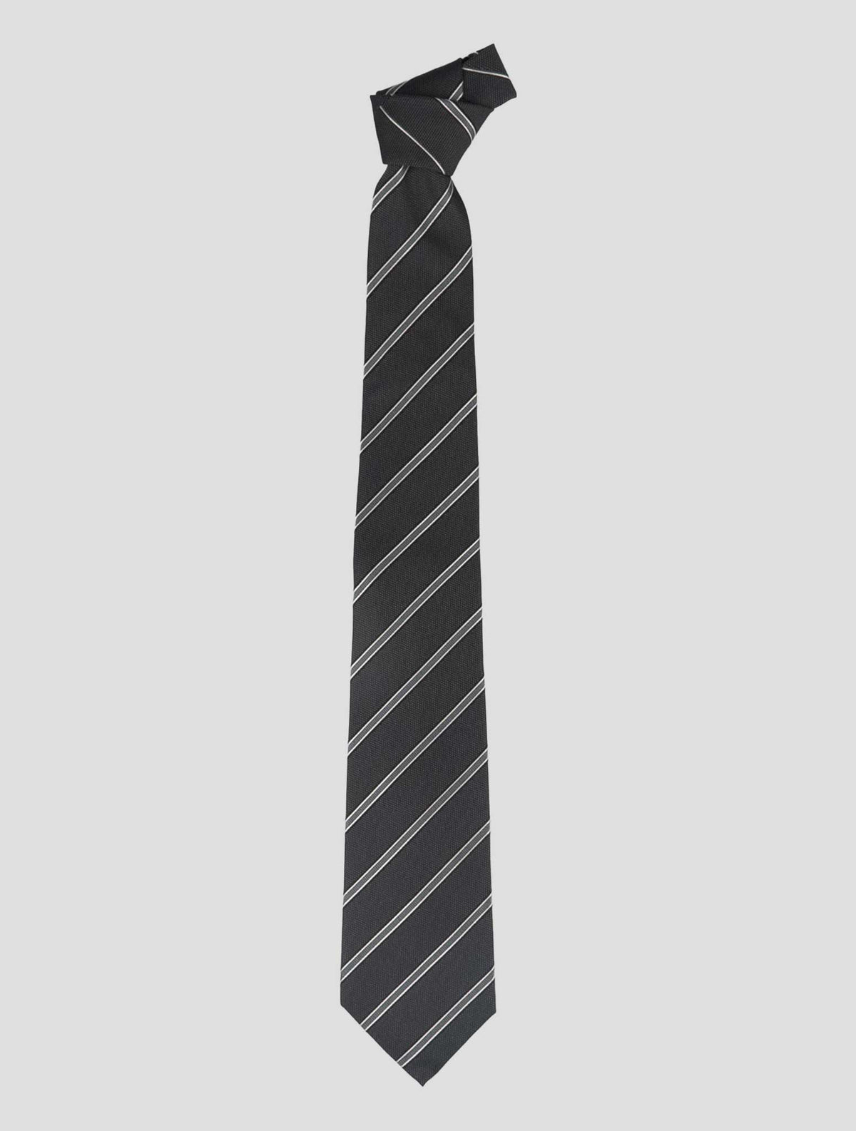 Isaia Dark Gray Silk Tie 1