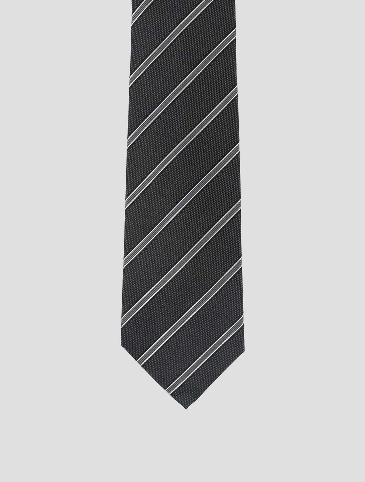 Isaia Dark Gray Silk Tie 2