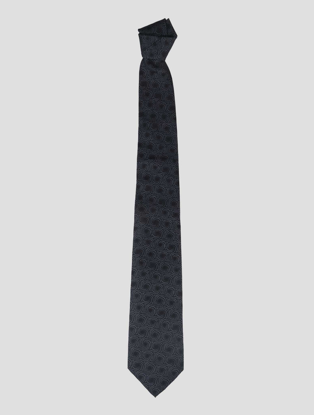 Isaia Dark Blue Silk Tie 1