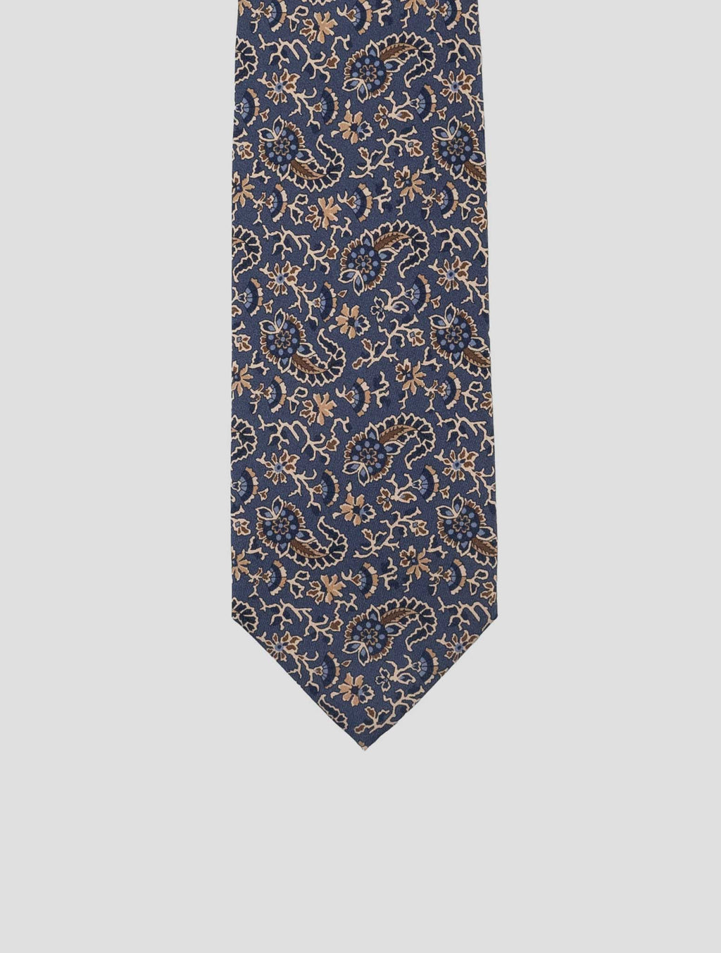 Isaia Blue Silk Tie 2