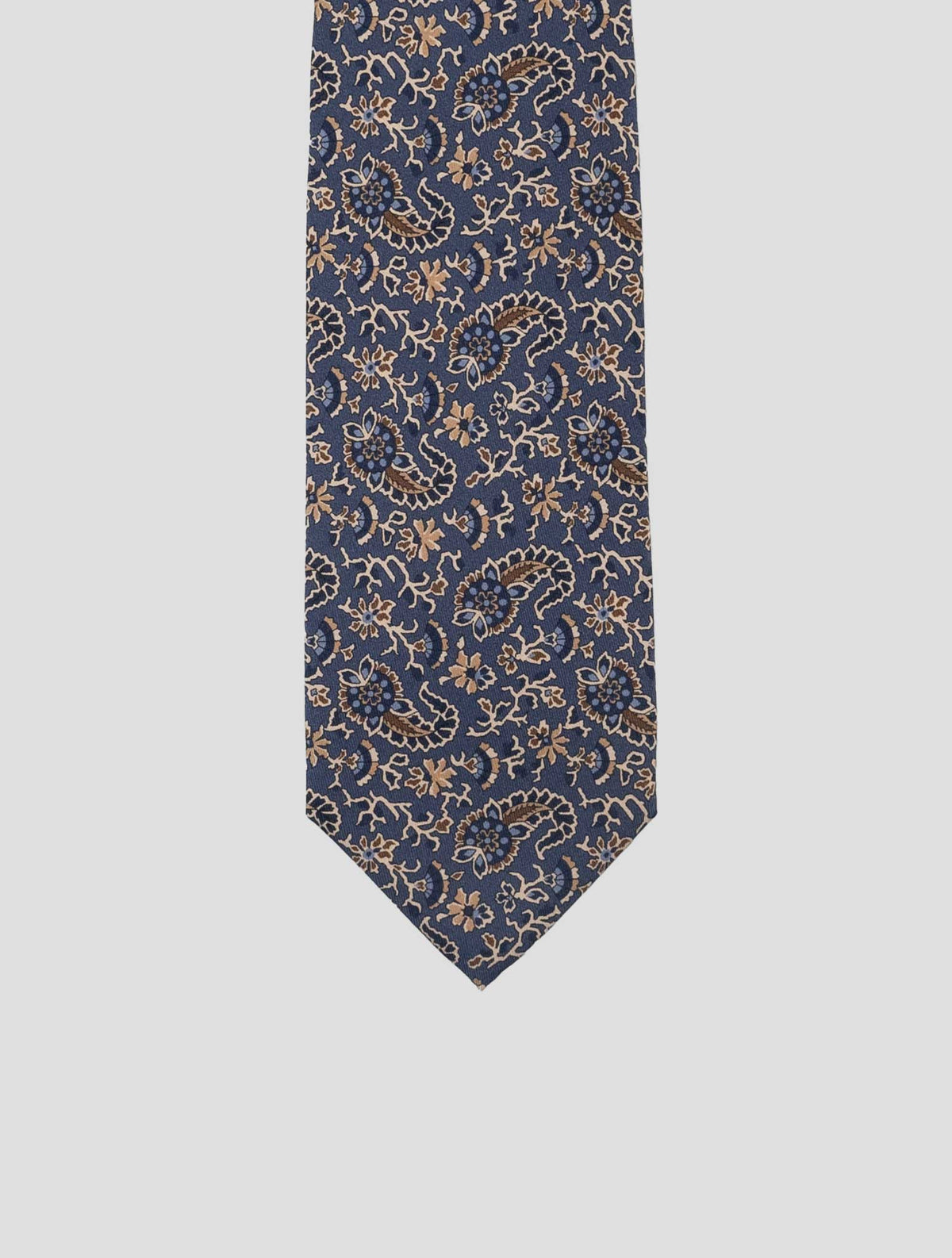 Isaia Blue Silk Tie 2