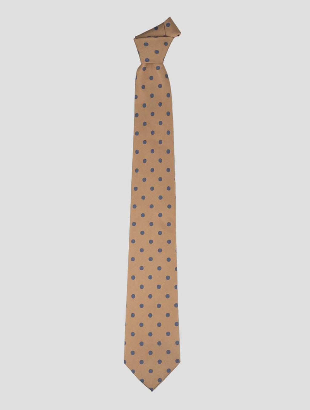 Isaia Brown Brown Blue Silk Tie 1