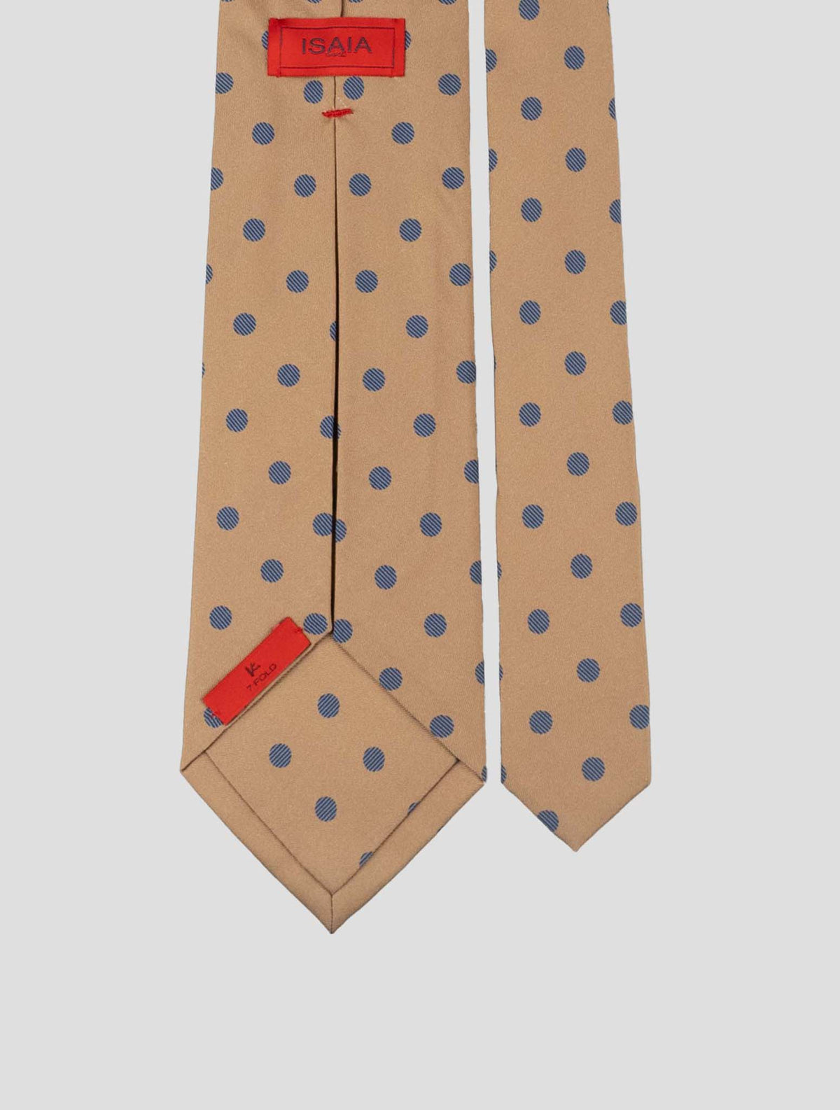 Isaia Brown Brown Blue Silk Tie 3