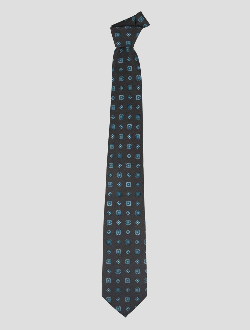 Isaia Gray Blue Silk Tie 1