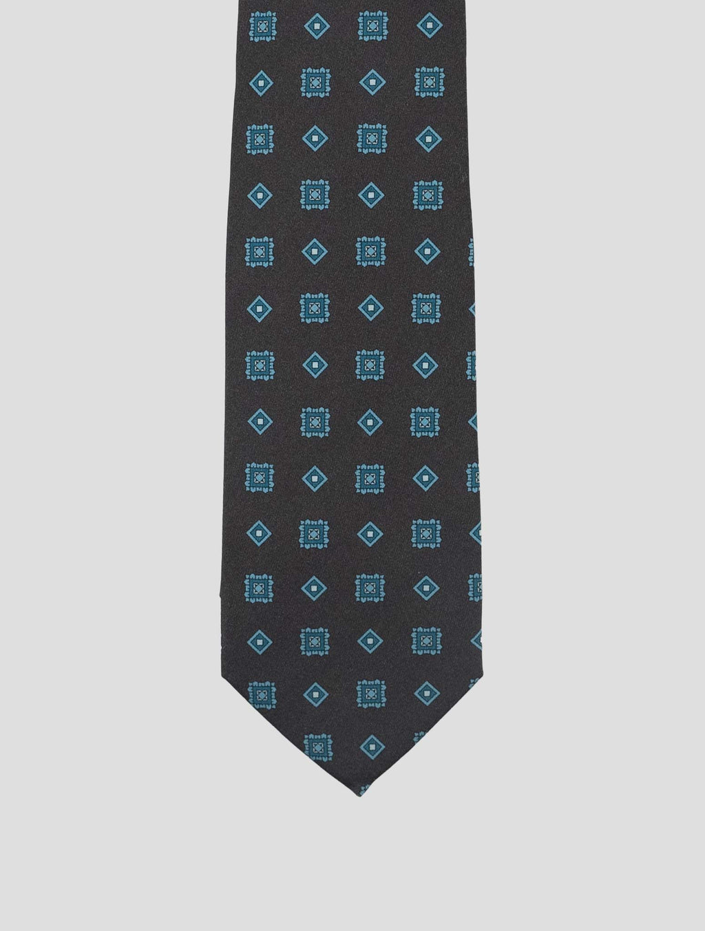Isaia Gray Blue Silk Tie 2