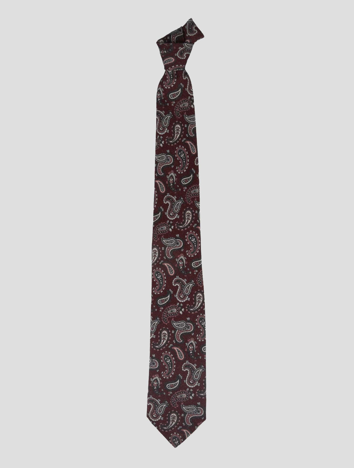 Isaia Multicolor Wool Silk Tie 1