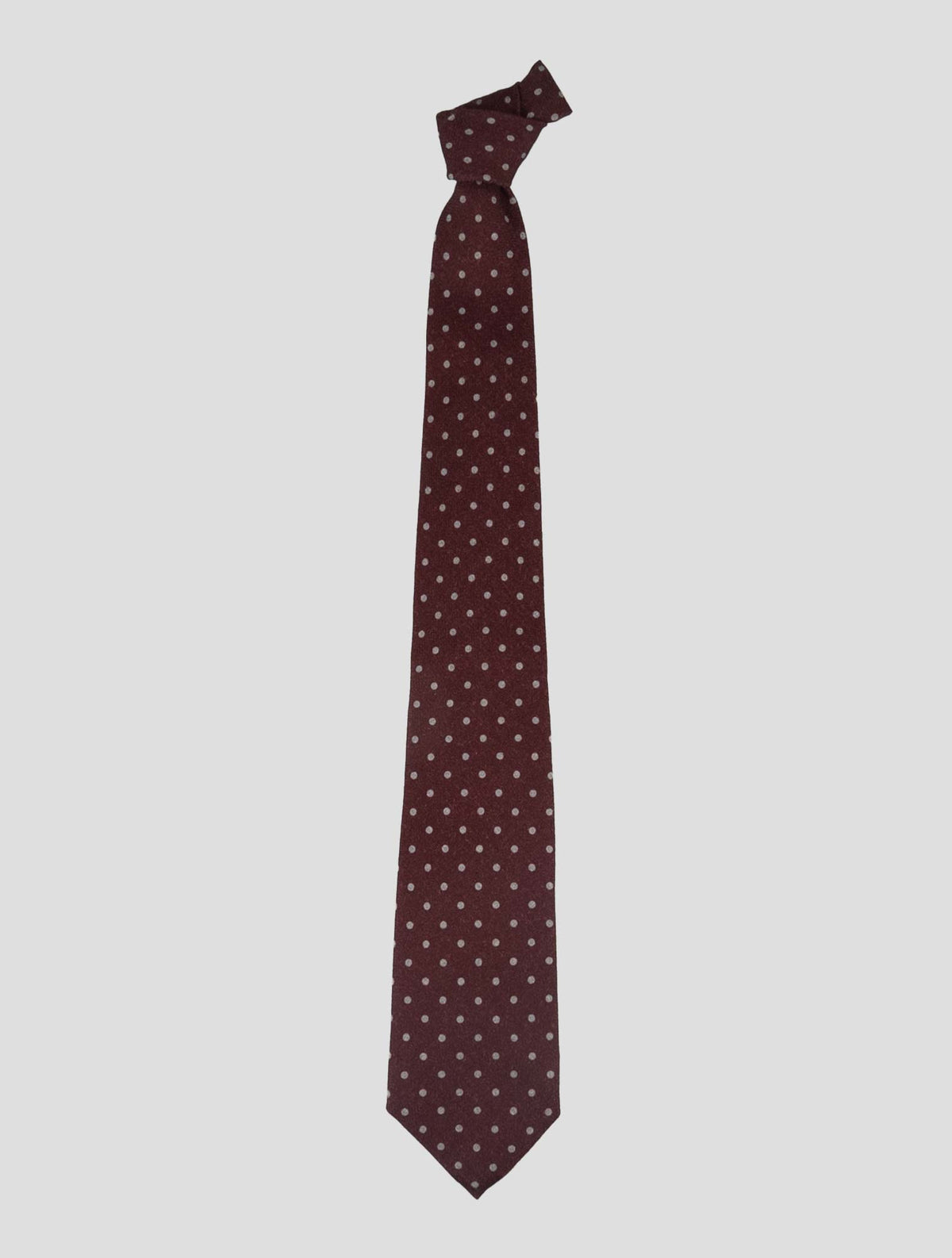 Isaia Burgundy Wool Silk Tie 1