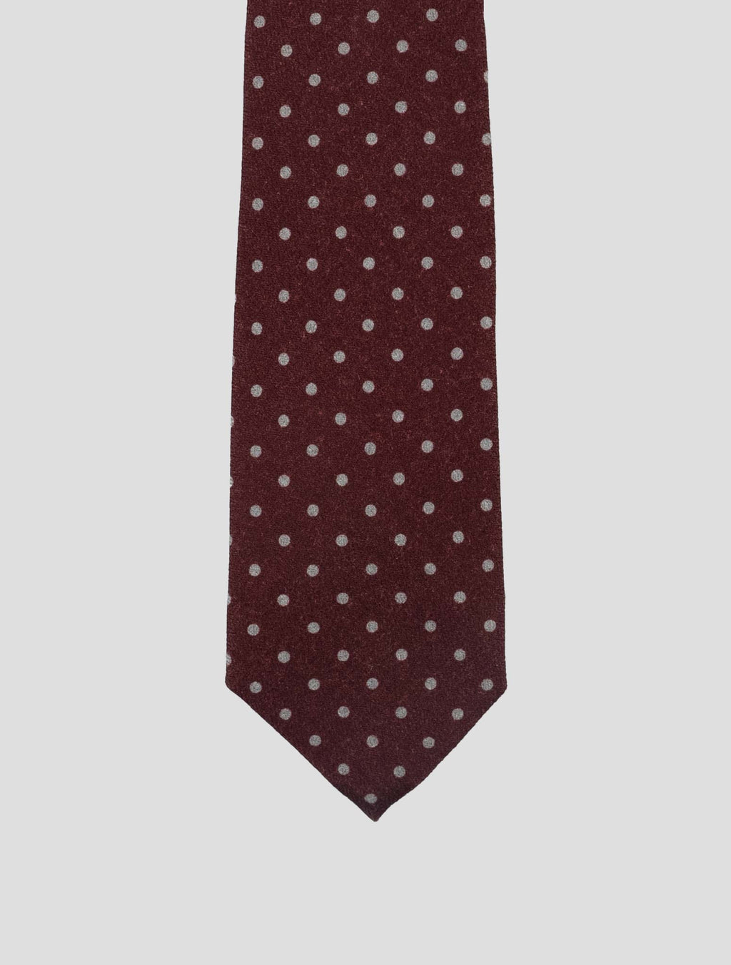 Isaia Burgundy Wool Silk Tie 2