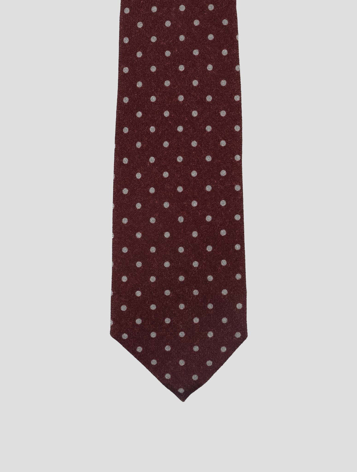 Isaia Burgundy Wool Silk Tie 2