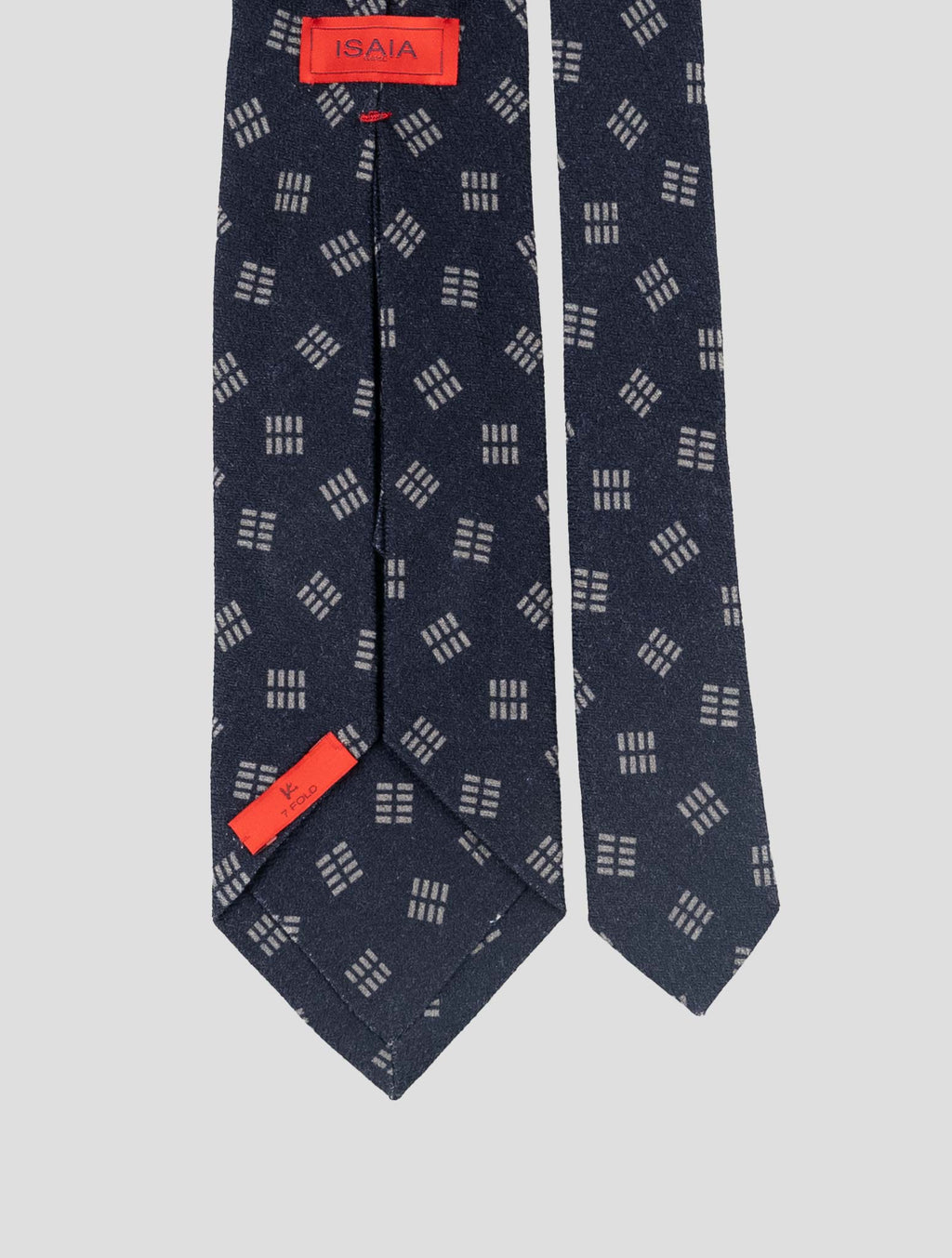 Isaia Dark Blue Gray Wool Silk Tie 3