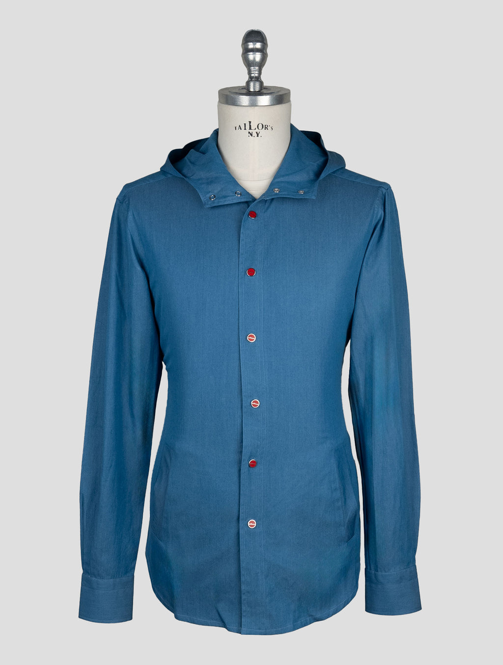 Kiton Blue Cotton Shirt Mariano 2