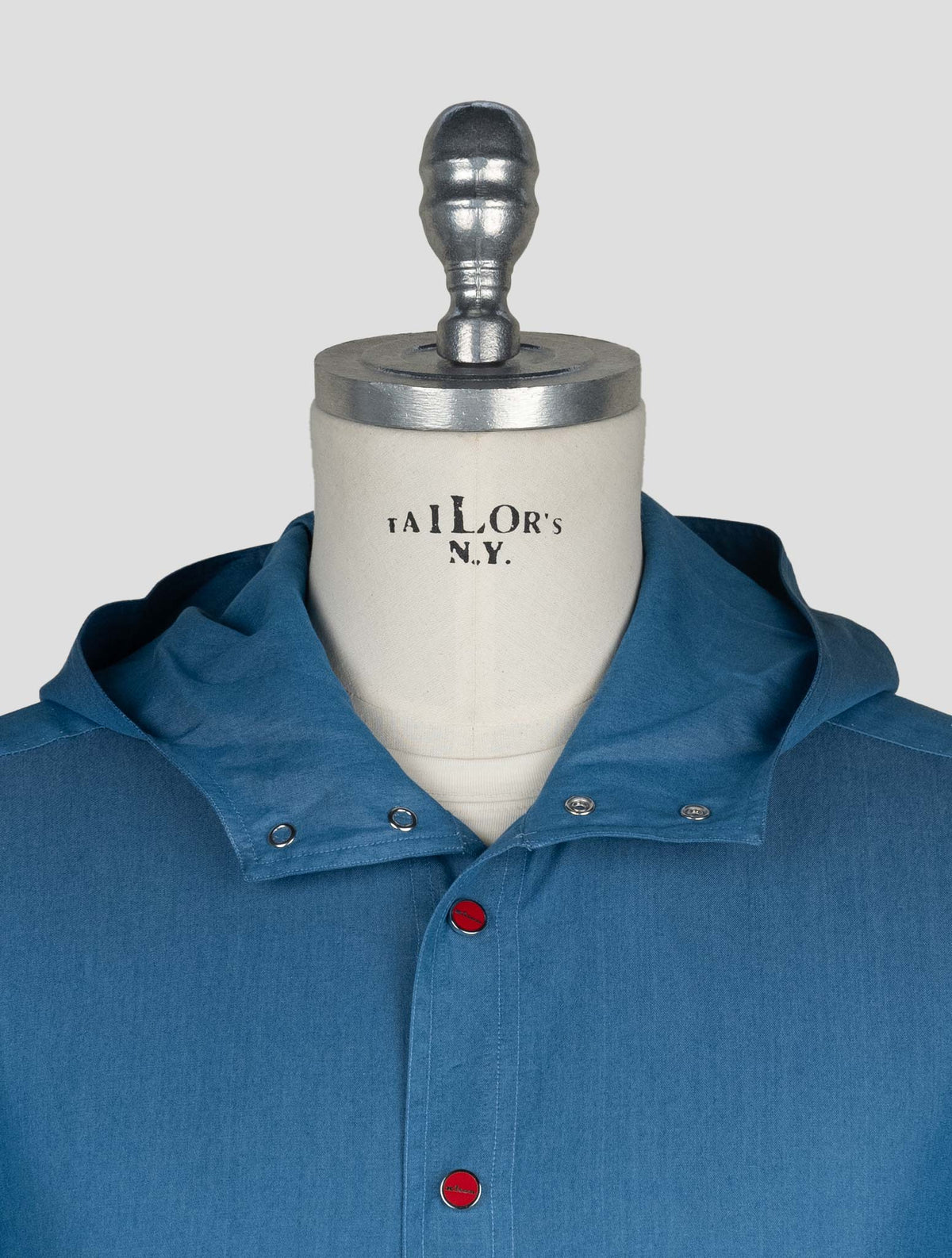 Kiton Blue Cotton Shirt Mariano 5