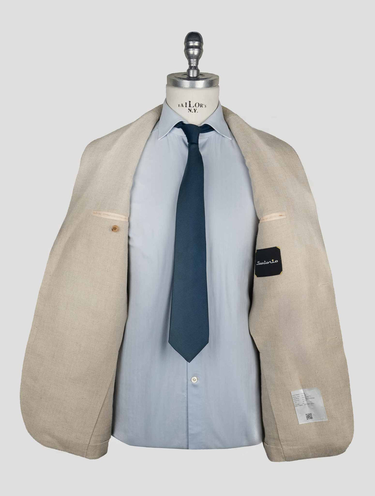 Sartorio Napoli Beige Linen Blazer 6