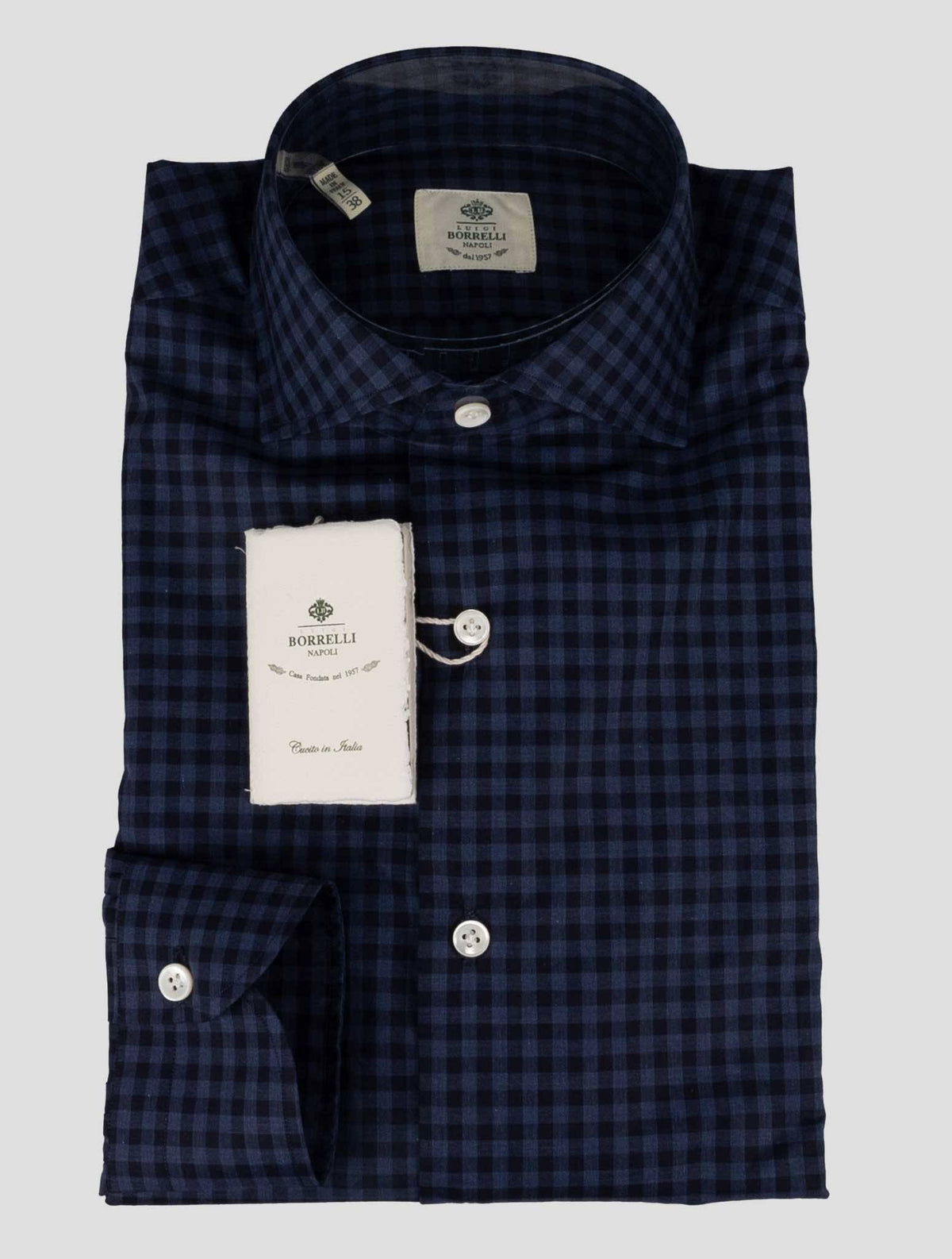 Luigi Borrelli Blue Cotton Shirt 4