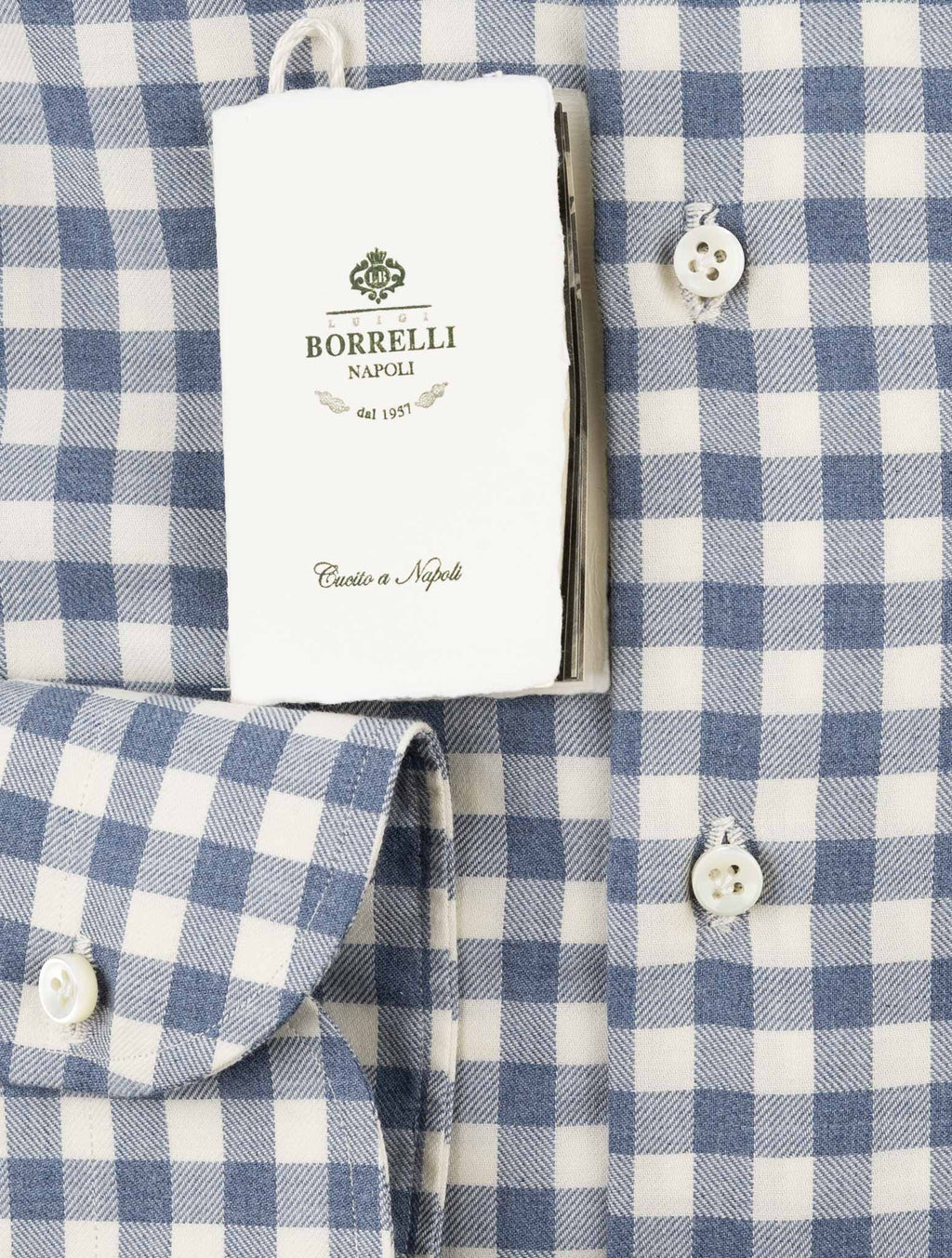 Luigi Borrelli Blue White Cotton Shirt 3