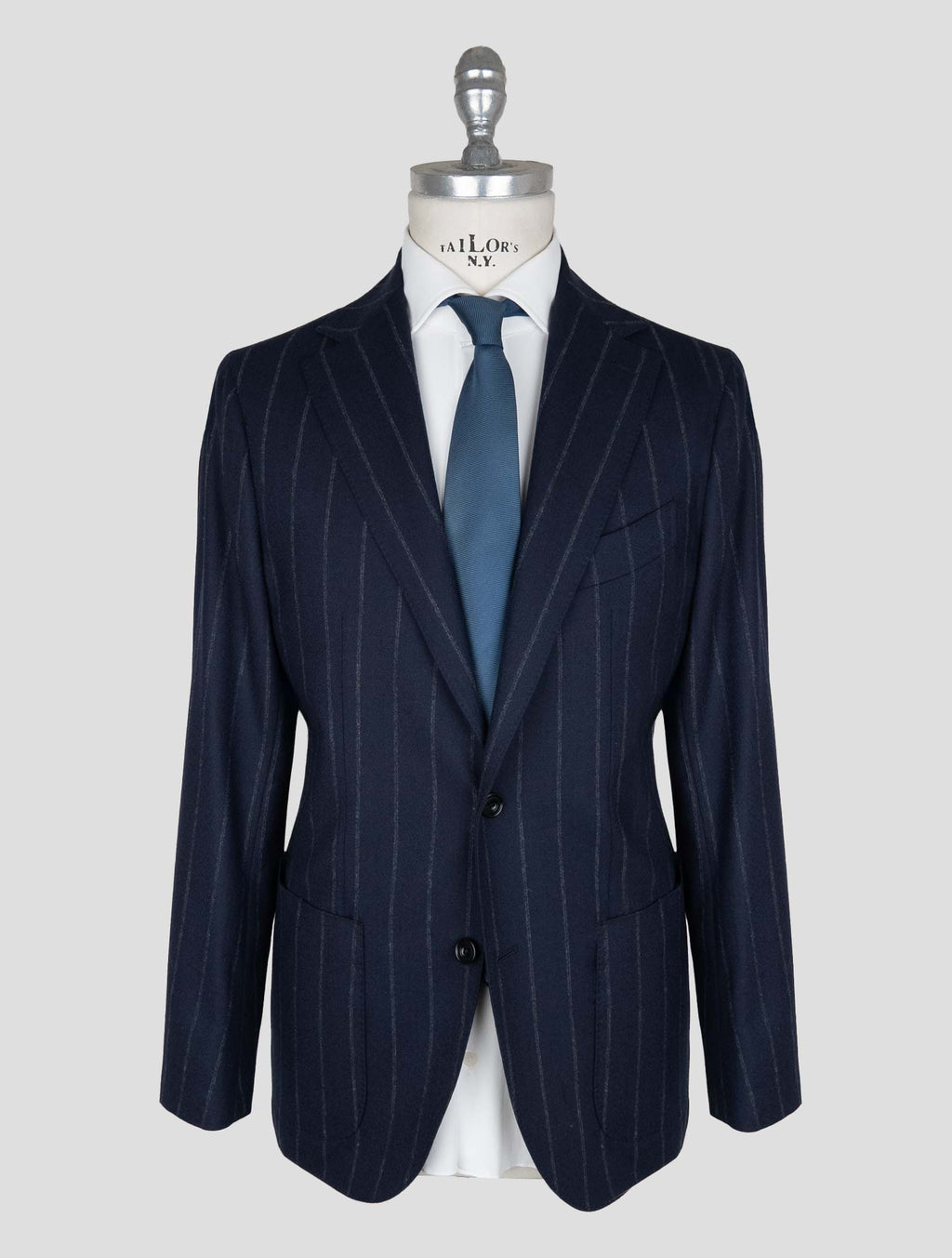 Sartorio Napoli Blue Virgin Wool Ea Suit 1