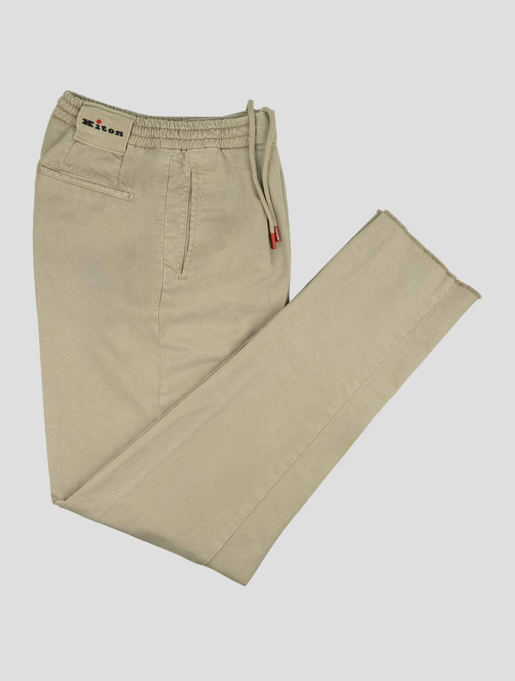 Kiton Beige Lyocell Cotton Ea Pants 1