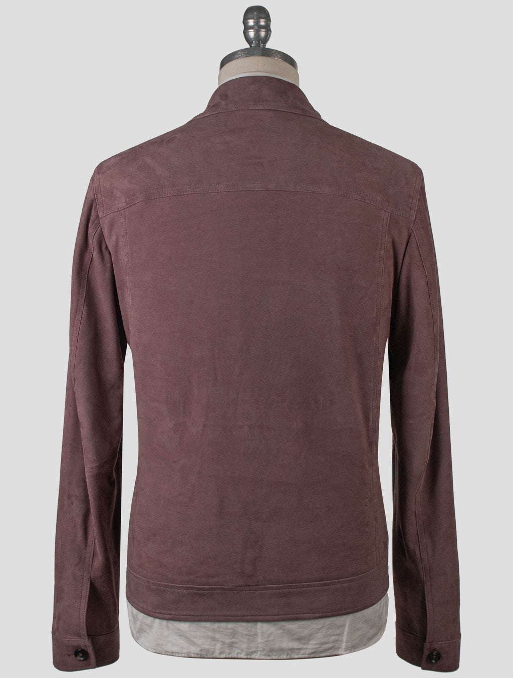 Isaia Lilac Leather Suede Coat 4