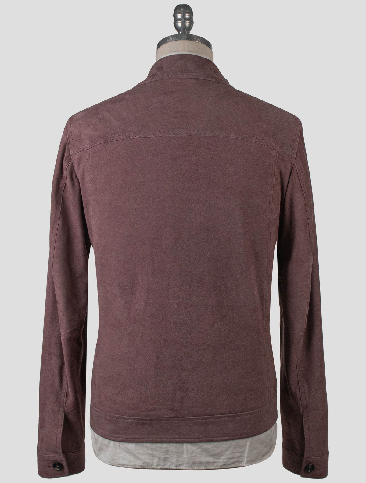 Isaia Lilac Leather Suede Coat 4