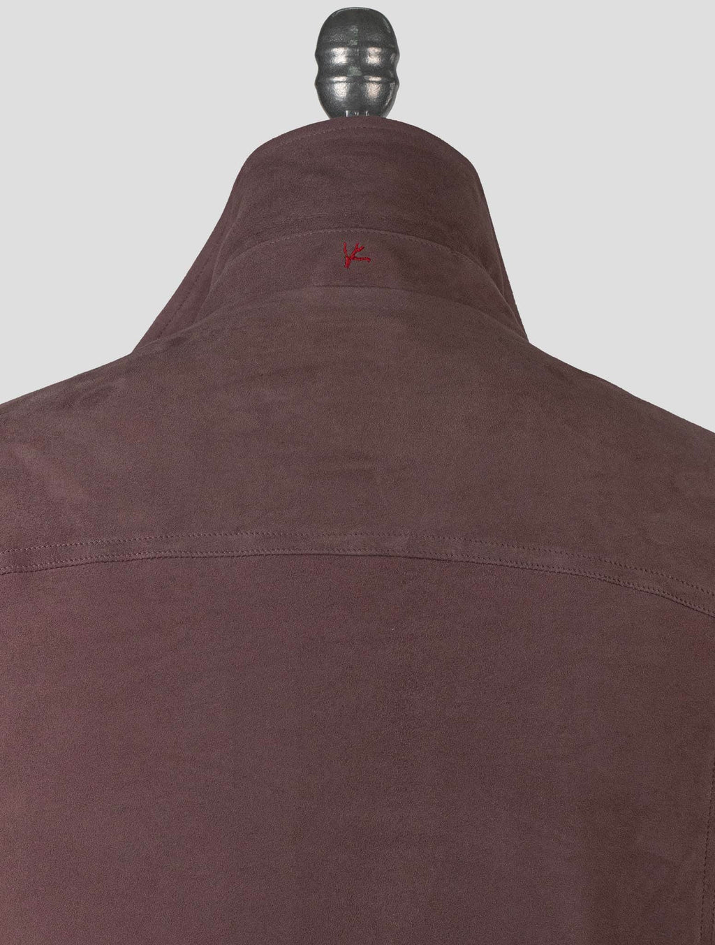 Isaia Lilac Leather Suede Coat 6