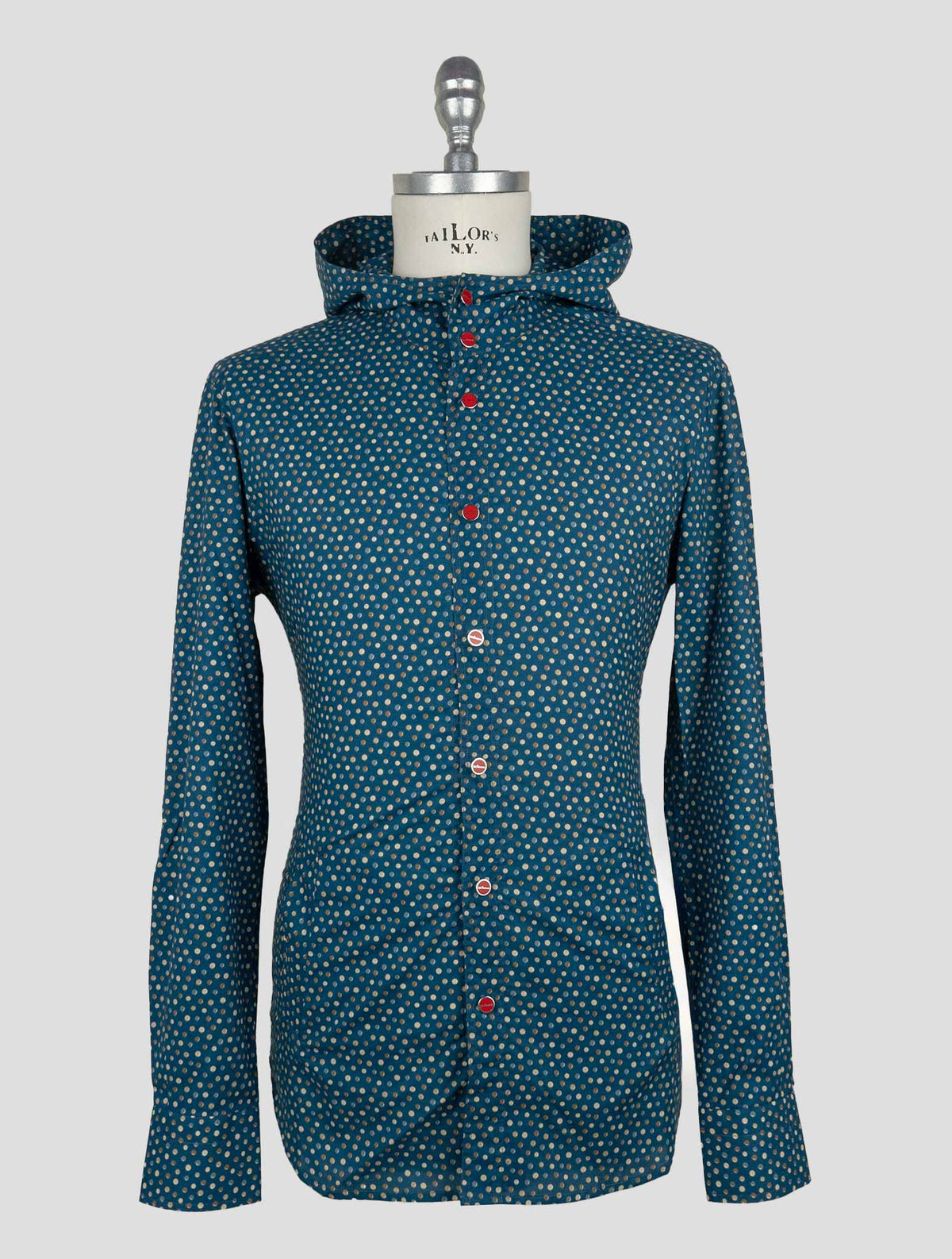 Kiton Blue Cotton  Shirt Mariano 1