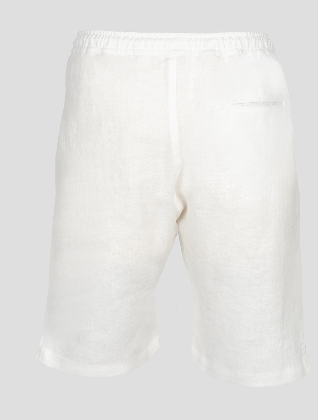 Kiton White Linen Short Pants 3