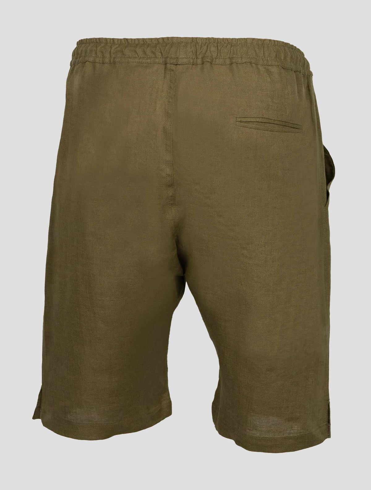 Kiton Green Linen Short Pants 3